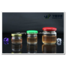 25ml-500ml Clear Round Glass Storage Jars for Honey Jam Candy